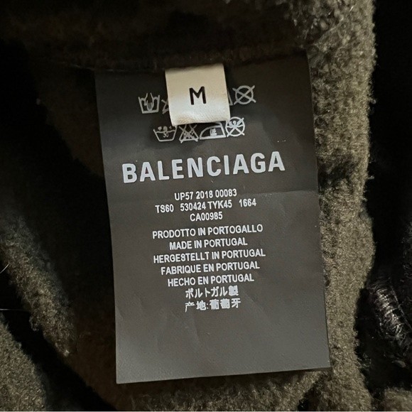 Balenciaga Logo On Hood Oversized Hoodie Black - Picture 6 of 11
